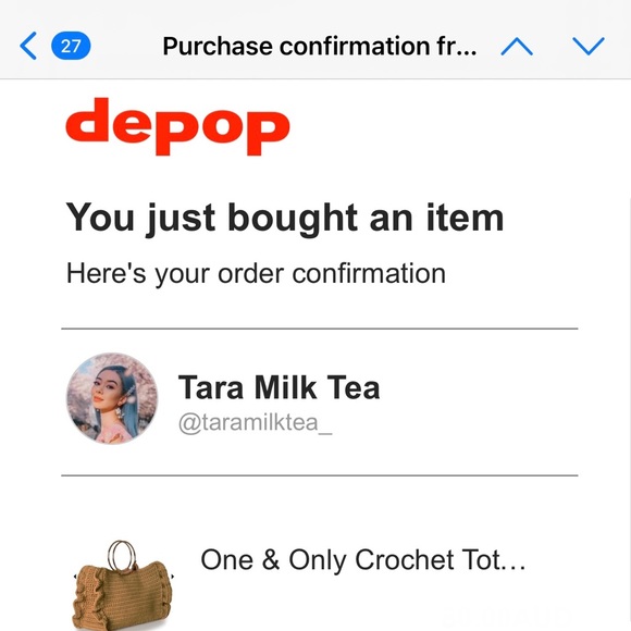 One and Only Crochet Ring Handle Tote once owned by @taramilktea ⭐️ Caramel - Picture 4 of 13